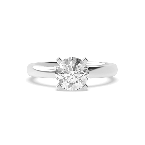 4 Prong Round Platinum Starbeam Engagement Rings