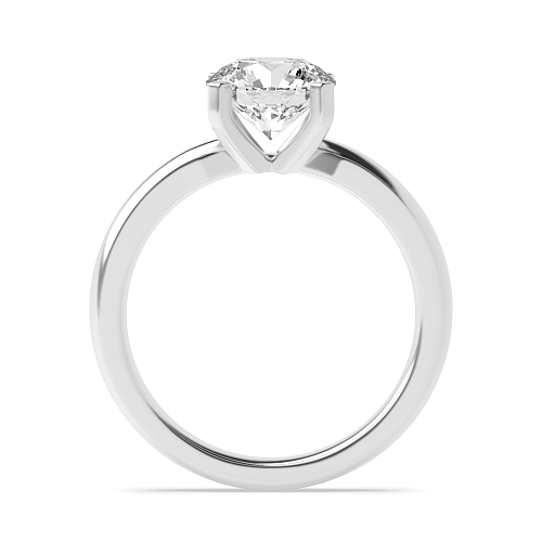 4 Prong Round Platinum Starbeam Engagement Rings