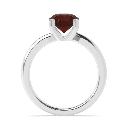 4 Prong Round Starbeam Garnet Engagement Rings