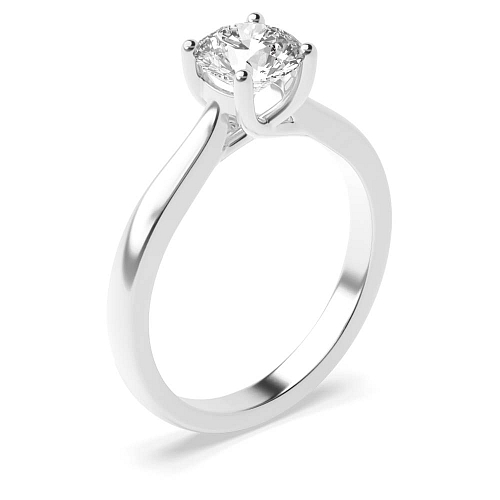 Round Crossover claws high set Engagement Rings