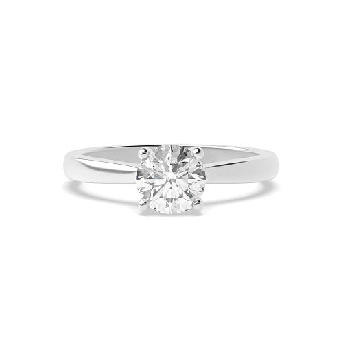 Round Crossover claws high set Engagement Rings