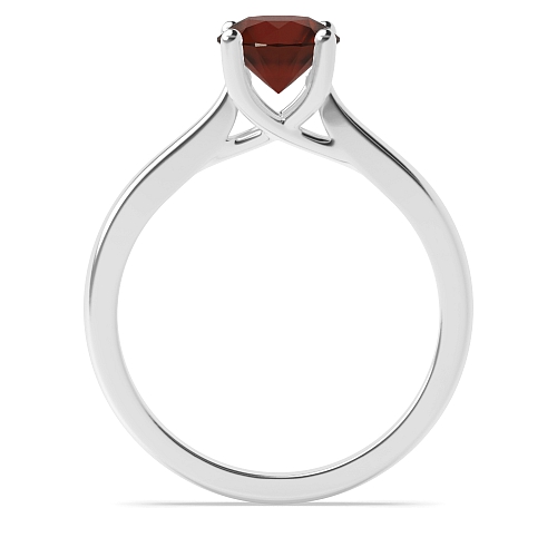 Round Crossover claws high set Garnet Engagement Rings