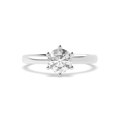 1 carat  Round Low set basket Engagement Rings