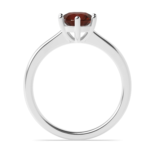 Round Low set basket Garnet Engagement Rings