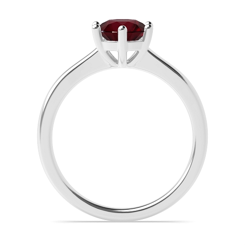Round Low set basket Ruby Engagement Rings