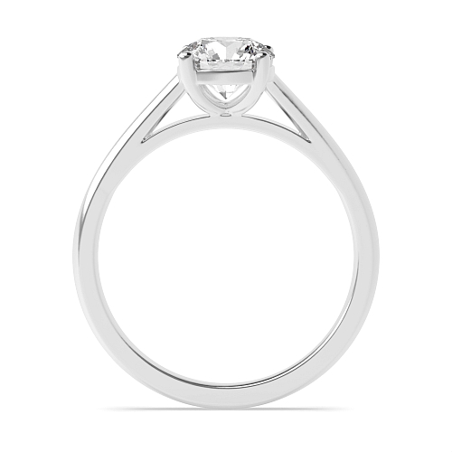 4 Prong Round Smooth band Lab Grown Diamond Engagement Rings