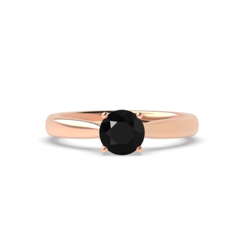 4 Prong Round Rose Gold Crossover claws gallery Lab Grown Diamond Engagement Rings