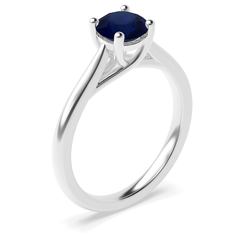 Crossover claws gallary Blue Sapphire Engagement Rings