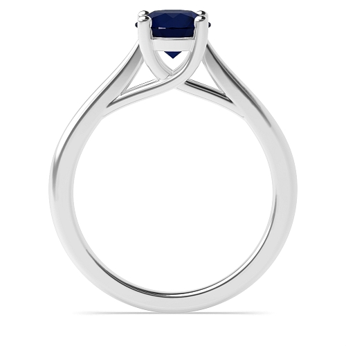 Crossover claws gallary Blue Sapphire Engagement Rings