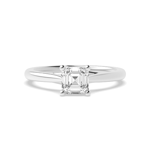 Asscher Crossover claws gallary Engagement Rings