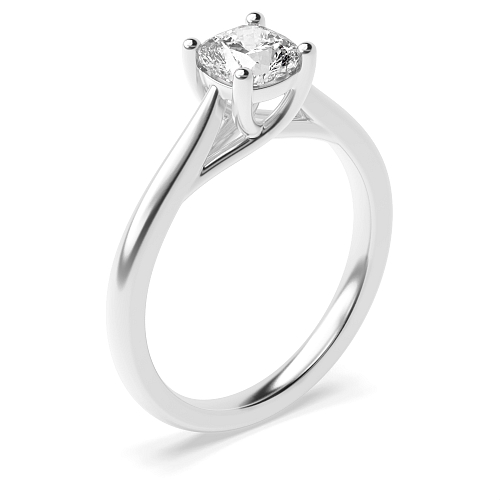 Cushion Crossover claws gallary Engagement Rings