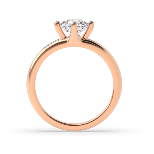 Round Rose Gold Solitaire Engagement Ring