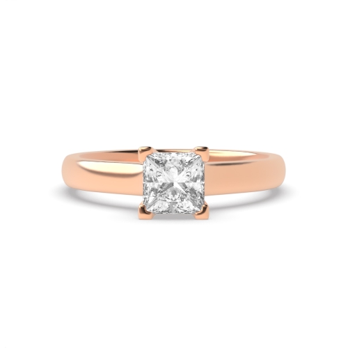 Princess Rose Gold Solitaire Engagement Ring