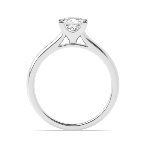 4 Prong Princess Solitaire Engagement Ring