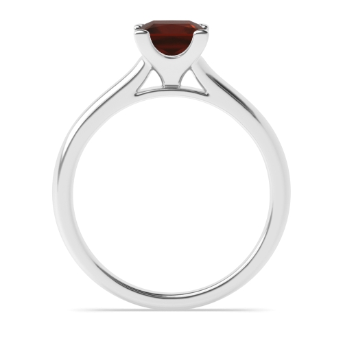 4 Prong Princess Corner claws high set Garnet Engagement Rings