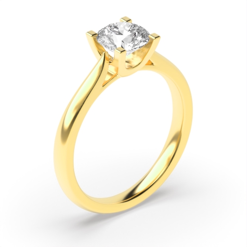 Simple Elegant Engagement Rings 4 Prong Solitaire Diamond Ring for Women