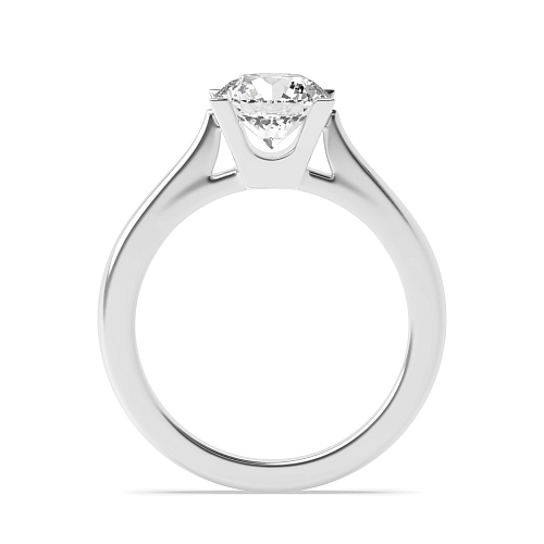 4 Prong Round Square claw Engagement Rings