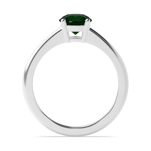 Round Basket set delicate Emerald Engagement Rings