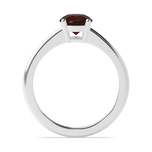Round Basket set delicate Garnet Engagement Rings