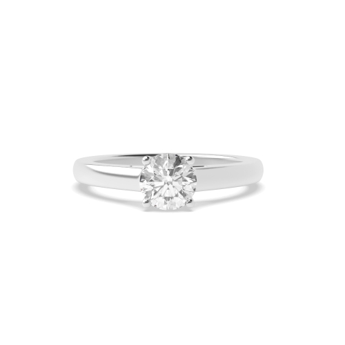 Basket Set Classic Naturally Mined Diamond Solitaire Engagement Ring