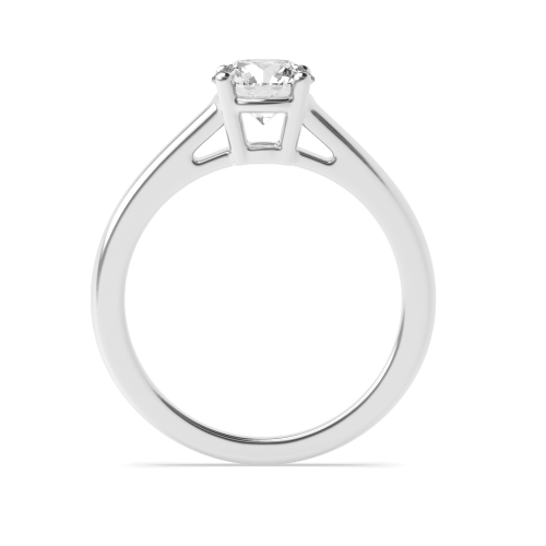 Basket Set Classic Naturally Mined Diamond Solitaire Engagement Ring