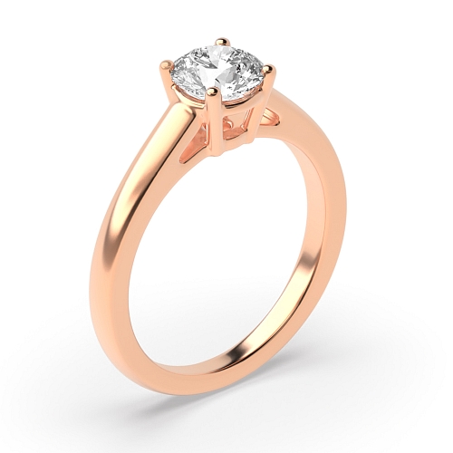 Rose Gold Basket set classic Engagement Rings
