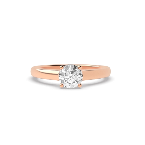 Rose Gold Basket set classic Engagement Rings