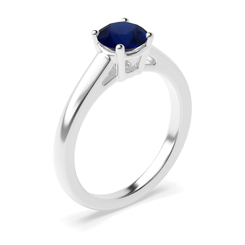 Basket set classic Blue Sapphire Engagement Rings