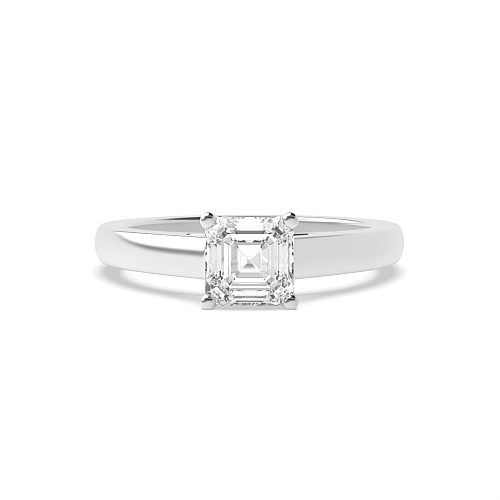 Asscher Basket set classic Engagement Rings