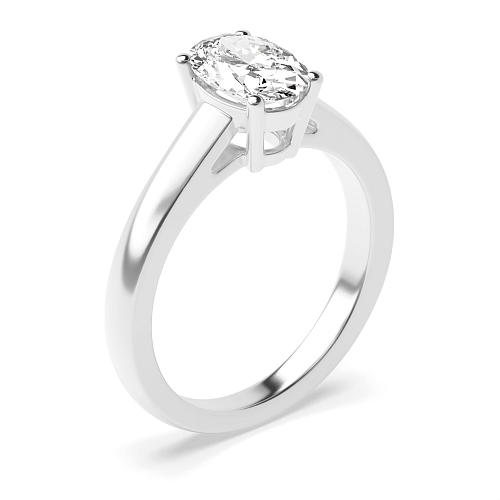 Oval Basket set classic Engagement Rings