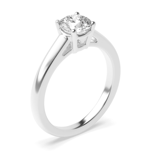 4 Prong Round Basket Set Classic Solitaire Engagement Ring