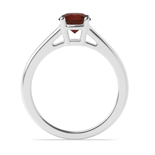 Basket set classic Garnet Engagement Rings