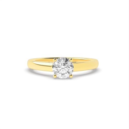 Yellow Gold Basket set classic Engagement Rings