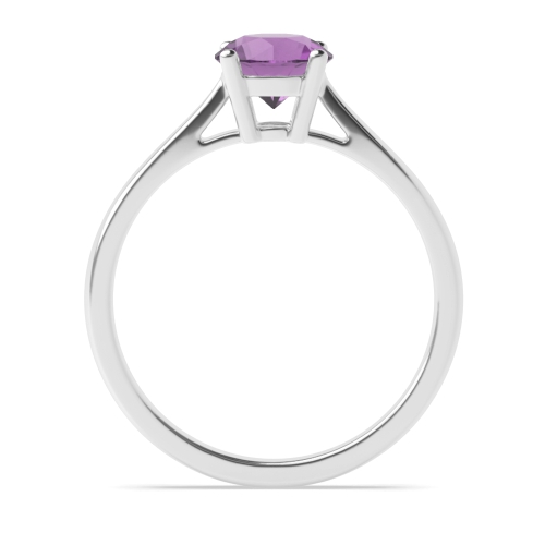 Amethyst Solitaire Engagement Ring