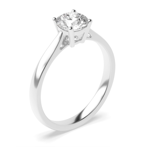 Solitaire Engagement Rings Platinum / Rose / White Gold Brilliant Cut Moissanite