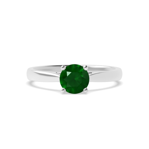 Emerald Solitaire Engagement Ring