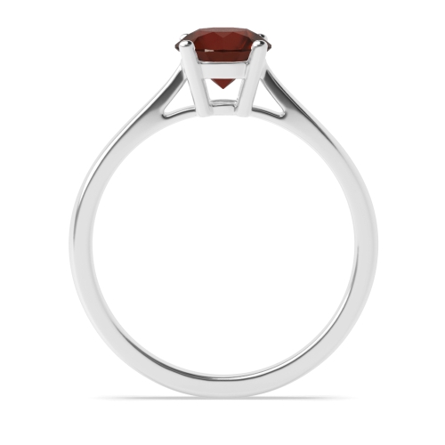 Garnet Solitaire Engagement Ring
