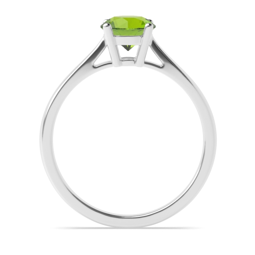 Peridot Solitaire Engagement Ring