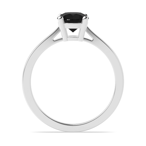 Classic Black Diamond Solitaire Engagement Rings