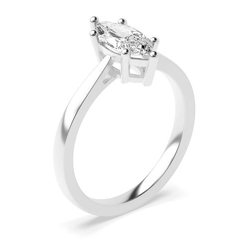 4 Prong Marquise Classic Solitaire Engagement Ring