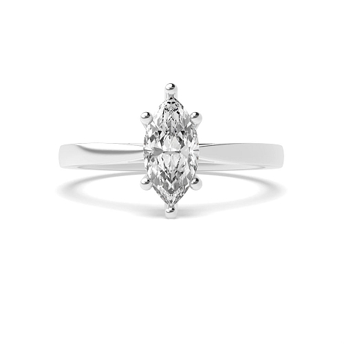 4 Prong Marquise Classic Solitaire Engagement Ring