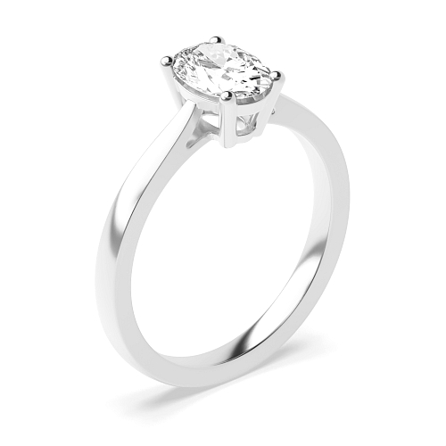 4 Prong Oval Classic Solitaire Engagement Ring