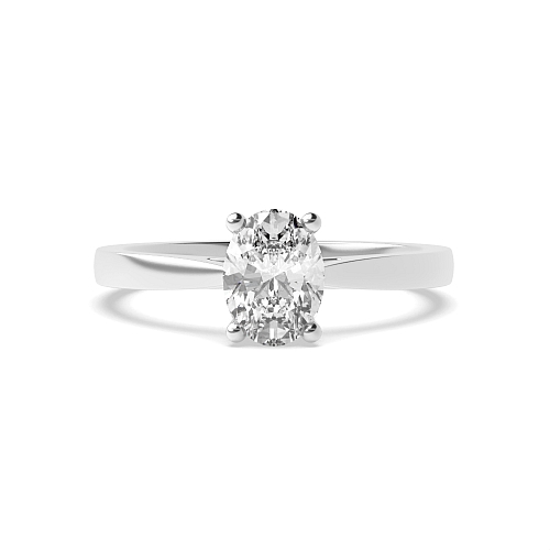 4 Prong Oval Classic Solitaire Engagement Ring