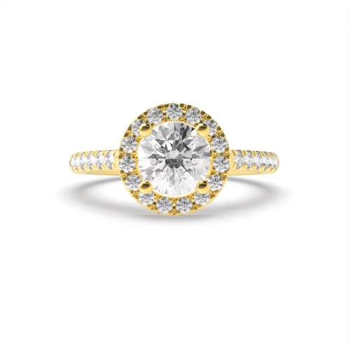4 Prong Round Yellow Gold Classic Engagement Rings