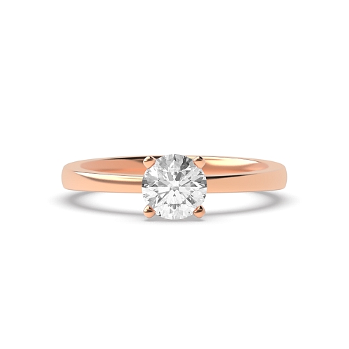 Rose Gold Open set round claws Engagement Rings