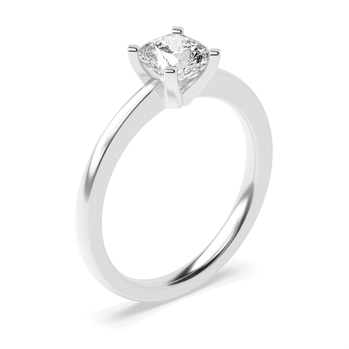 Cushion Open set round claws Engagement Rings