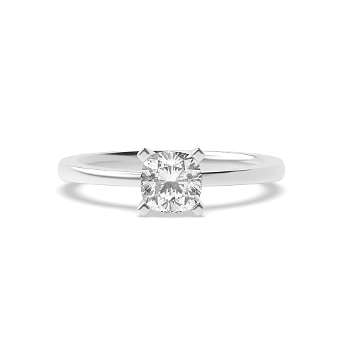 Cushion Open set round claws Engagement Rings