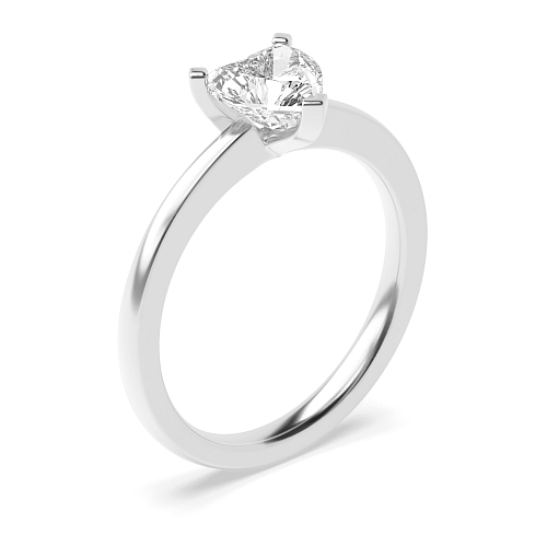 Prong Heart Open set round claws Engagement Rings