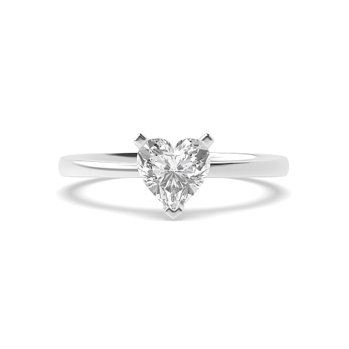 Prong Heart Open set round claws Engagement Rings