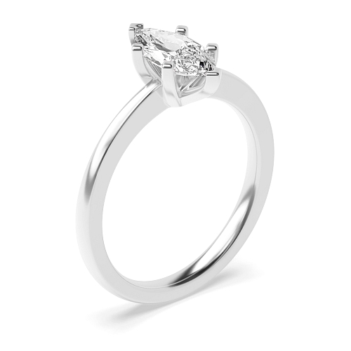 Marquise Open set round claws Engagement Rings